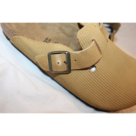 Birkenstock Unisex Boston Suede Mule Clog Corduroy Sandals EU 45 REG NEW BROWN main image 5